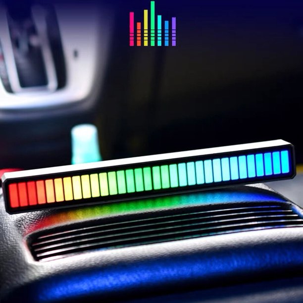 Rgb Music Pickup Rhythm Lights,Rechargeable App Control 32 Bit Audio