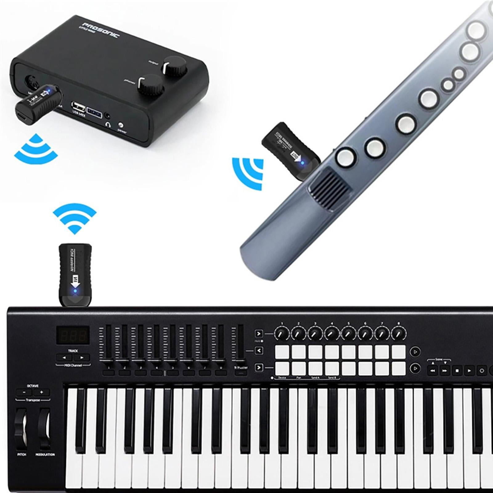 GUYUTING Perform Freely with Wireless Midi Transceiver for Keyboards Latency <5ms, Effective Range ≤10m