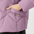 thumbnail image 4 of Miluxas Women's Causal Lightweight Quilted Jackets Solid Color Long Sleeve Oversized Warm Winter Zip up Coat with Pockets Purple L(L), 4 of 8