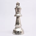 thumbnail image 2 of Expobazaar Sculpture | Decorative Hammered Nickel Finish Chess King Elegant Table Accent | 5.5x5.5x14", 2 of 6