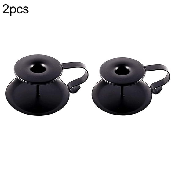 2pcs Retro Iron Cone Candle Stand Candlestick for Halloween Wedding Christmas Restaurant Home Living Room Decoration Candle Display Rack