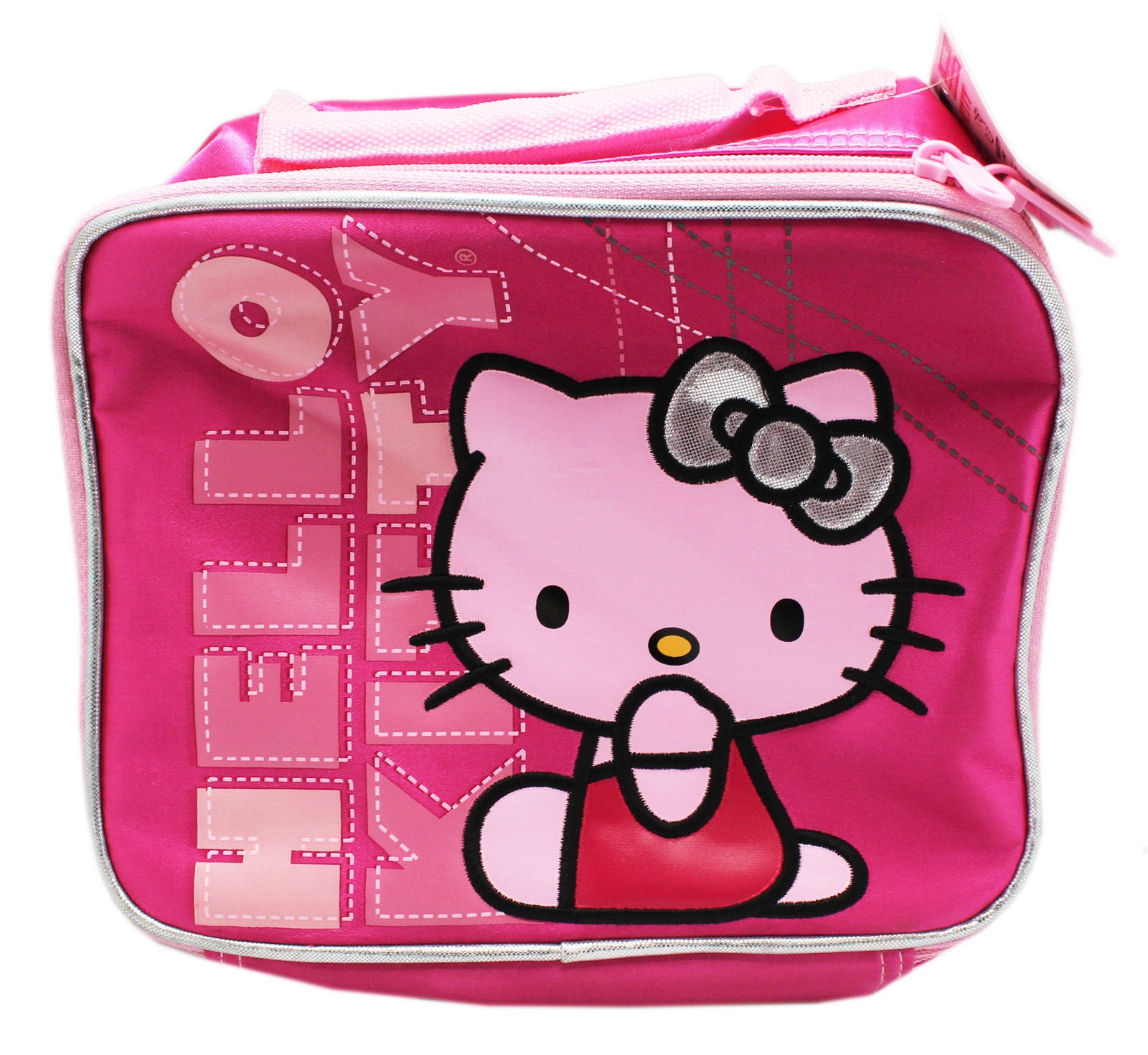 Sanrio Hello Kitty Fullbody Square 9" Canvas Pink Grils Lunch Bag/Box-0760 