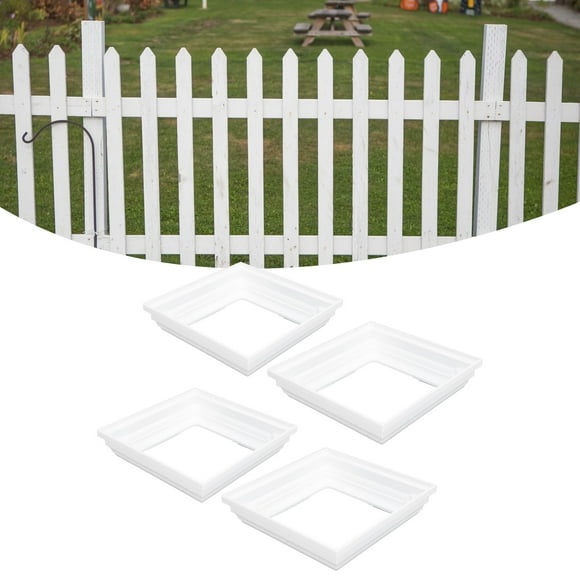 Fence Post Skirt, Split Type Wide Compatibility Replacement Parts 4PCS 4x4 Inch Post Base Cover for Porch Deck Handrail Posts