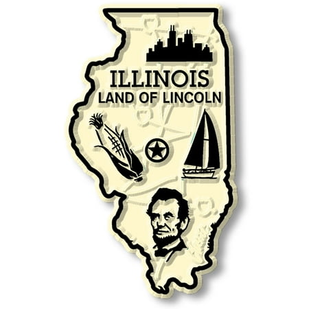 

Illinois Small State Magnet by Classic Magnets 1.5 x 2.5