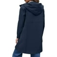 thumbnail image 5 of Women Long Length Raincoats Lightweight Waterproof Rain Jackets Active Outdoor Hooded Windbreaker Jacket with Multi Pockets, 5 of 6