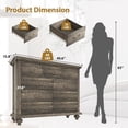 thumbnail image 2 of 9 Drawer Dressers for Bedroom,Farmhouse Dresser with 6 Solid Wood feet,63" Wide Wooden Chest of Drawers for Bedroom,Living Room, Hallway, 2 of 7