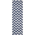 thumbnail image 2 of Safavieh Dhurries Bentley Geometric Runner Rug, Dark Blue/Ivory, 2'6" x 8', 2 of 10