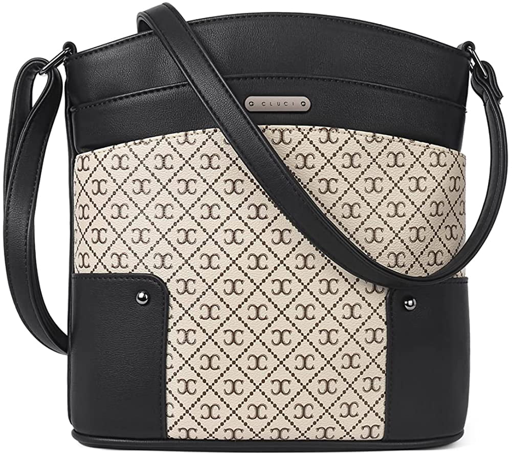 CLUCI Crossbody Bags for Women Small Leather Purse Travel Ladies Designer Triple Pockets Vintage Handbags Shoulder Bags