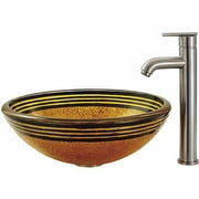 Vigo Tangerine Glass Vessel Bathroom Sin