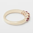 thumbnail image 5 of LBG British Made 14k Rose Gold Natural Ruby Womens Anniversary Ring - 33 size options - Size 4.5, 5 of 6