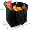 thumbnail image 2 of BTEPSGA 3Pack Canvas Grocery Bag XL Set with Real Pockets, Long Shoulder Strap and Short Handle. Heavy Duty, Foldable, Washable, 2 of 6