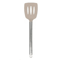 Slotted Spatula Turner Heat Resistant Silicone & Stainless Steel Metal Handle Flexible Kitchen Utensil for Cooking Bakeware and Non Stick Cookware Pancake Egg Flipper,