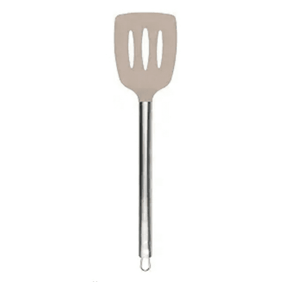 Slotted Spatula Turner Heat Resistant Silicone & Stainless Steel Metal Handle Flexible Kitchen Utensil for Cooking Bakeware and Non Stick Cookware Pancake Egg Flipper,