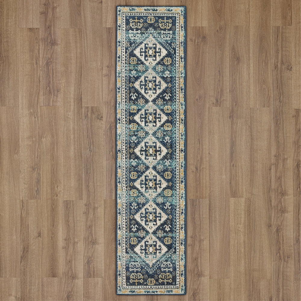 Mohawk Home Rosebery Indoor Southwestern Runner Rug, Blue, 1'11" x 10'