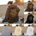 thumbnail image 4 of TrendOFT Oversized Womens Christian Hoodies Jesus Bible Verse Sweatshirt God Is Good All The Time Inspirational Faith Pullover Tops Beige L, 4 of 4