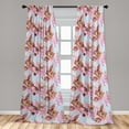 thumbnail image 4 of Ambesonne Floral Inspiration Curtains, Flourish Nature, Pair of 28"x63", Pale Rose Pale Pink and Dusk, 4 of 5