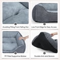 thumbnail image 7 of Washable Dog Beds for Medium Sized Dogs, Cat Beds for Indoor Cats, Rectangle Pet Beds with Anti Slip Bottom, Gray, 30"x24"x9", 7 of 7