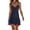 Navy, variant on Tqcoqu Womens Floral Casual Tiered Mini Dresses Spaghetti Strap V Neck Backless A Line Swing Short Dress,Beige,Women's S-XXL