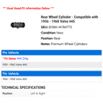 thumbnail image 2 of Rear Wheel Cylinder - Compatible with 1956 - 1960 Volvo 445 1957 1958 1959, 2 of 2