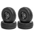 thumbnail image 1 of Car Tires with Wheel Rims Replacement for 110 -4 Axial SCX10 90046 90047 CC10Car, 1 of 6
