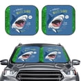 thumbnail image 2 of Kll Great White Shark Windshield Sun Shade 2-Piece Foldable Car Front Window Sunshade For Most Sedans Suv Truck- Small, 2 of 7