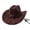 Coffee, variant on Western Cowboy Hat With Skull Decoration, Retro Trendy European American Style Panama Fedora Hat Casual Sun Hat For Men Women