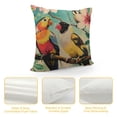 thumbnail image 4 of Shiartex Pillow Covers Tropical Toucan Parrot Bird Green Palm Leaves with White Hibiscus Flowers ,Decorative Throw Pillow Covers Soft Cushion Covers for Home Couch Living White, 4 of 5