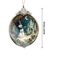 thumbnail image 3 of Adorno de acrílico con forma de muñeco de nieve y elefante blanco: diseño atemporal, detalles coloridos en capas, tarjeta con historia, regalo festivo para amigos/familia, 3 of 7
