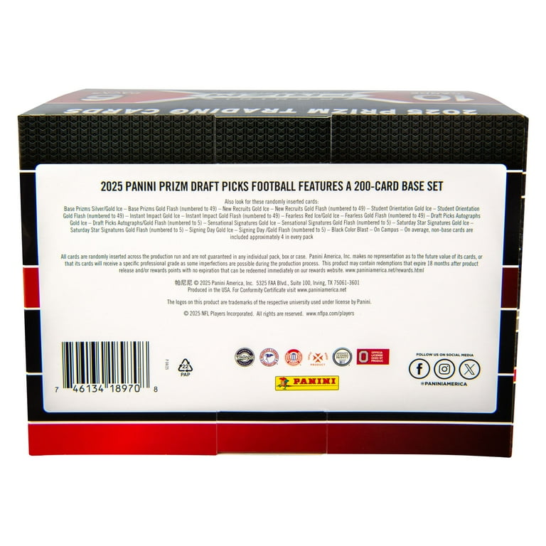 2025 Panini Prizm draft Picks Football Trading Cards Mega Box