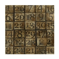 Trademark Fine Art Marcee Duggar Grungy Number Blocks Canvas Wall Art - 35x35