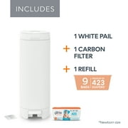 Diaper Genie Infant Deluxe Pail with 9 Easy Roll Bags, White
