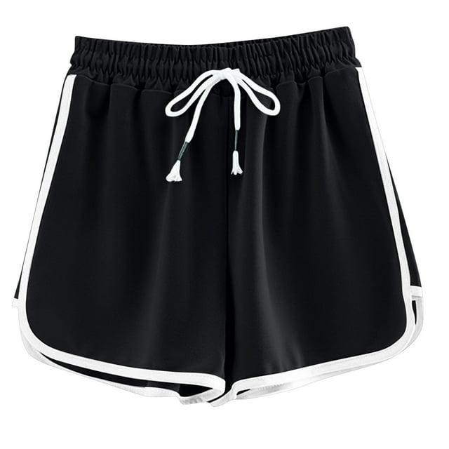 Timegard Running Shorts for Women Elastic High Waist Drawstring Summer Casual Loose Workout Shorts