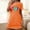 Orange, variant on Sakmal Moomoo Womens Nightgown Short Casual Black Sleepshirt Heart Print Short Sleeve Nightgowns for Women