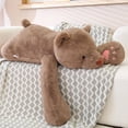 thumbnail image 1 of Almohada de felpa marrón con forma de oso pesado SNOWOLF de peluche, 60 cm, 1 of 7