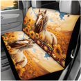 thumbnail image 3 of Yuyamidu Horse Car Seat Cover with Steering Wheel Cover Seat Belt Strap Pad Sunflower Armrest Cover Aztec Auto Headrest Covers Coasters Key Ring 14 PCS, 3 of 7