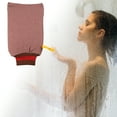 thumbnail image 2 of Unique Bargains 1 Pc Bath Shower Gloves Body Scrubber for Bathroom for Shower 9.25"x5.71" Red, 2 of 6