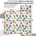thumbnail image 5 of White Cartoon Dragons Snails Pattern Teens Toddler Nap Mat with Pillow, Sleeping Mat Bag for Preschool Daycare 59"x22", 5 of 6