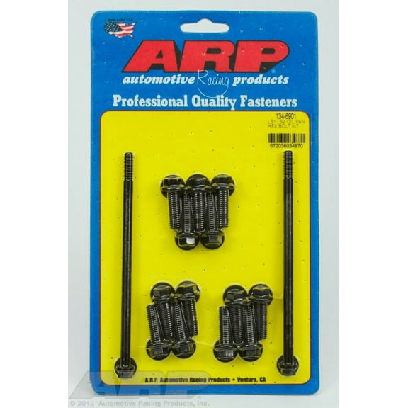 ARP 134-6901 Black LS1 LS2 hex oil pan bolt kit
