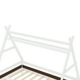 thumbnail image 5 of Miniyam Twin House Platform Bed with Stairs, Solid Wood Kids Bed with Low Profile Design, White, 5 of 7