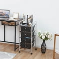 thumbnail image 3 of Costway 4 Drawers Metal Rolling Storage Cart Scrapbook Supply & Paper Home Office, 3 of 10