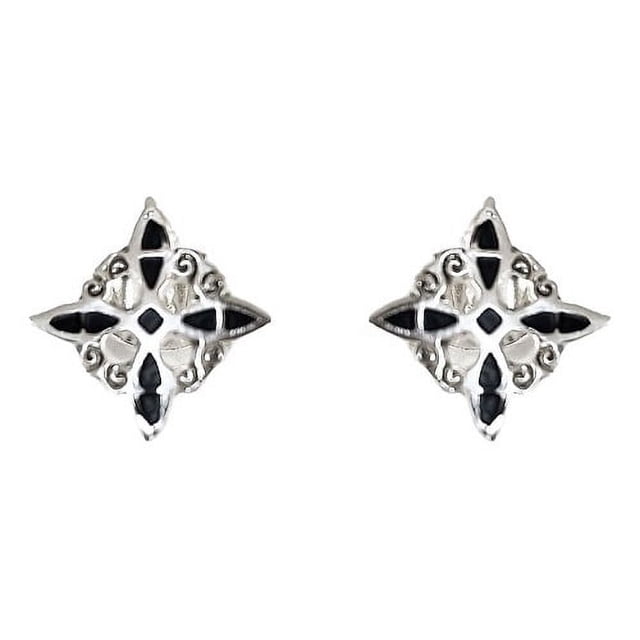 JOYARIS Aretes Broquel Pendiente Nudo De Bruja Liso Plata Ley 925 A-0000052