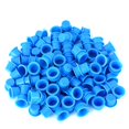 thumbnail image 3 of KAKOWELY cups 100pcs Ink Caps Disposable Plastic Ink Cups Permanent Eyelash Makeup Eyebrow Tattooing Pigment Container Size M (Blue)0.67"X0.47"X0.47", 3 of 4