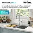 thumbnail image 5 of Kraus Urbix Industrial Pull-Down Single Handle Kitchen Faucet in Chrome, 5 of 15