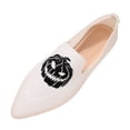 thumbnail image 2 of Women's Fashion Halloween Ballet Flats Pointed Toe Embroidery Knit Loafers Breathable Casual Dressy Shoes, 2 of 6