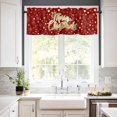 thumbnail image 2 of Merry Christmas Red Kitchen Valances for Windows 42x18 Inch Kitchen Curtains Valances Rod Pocket Xmas Snowflakes Polka Dot New Year Bathroom Window Valances for Window Treatment Decor, 2 of 6
