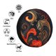 thumbnail image 4 of Fotbe Fiery Floral Pattern Funda de Llanta de Repuesto con Estampado, Engrosada, Ajuste Universal para Jeep, Remolque, RV, SUV, Camión-17 inch, 4 of 6