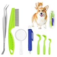 thumbnail image 1 of Tick Removal Tool Kit, 7Pcs Plastic Tick Removers Including Stainless Steel Tweezers and Comb for Dogs Cats, 1 of 5