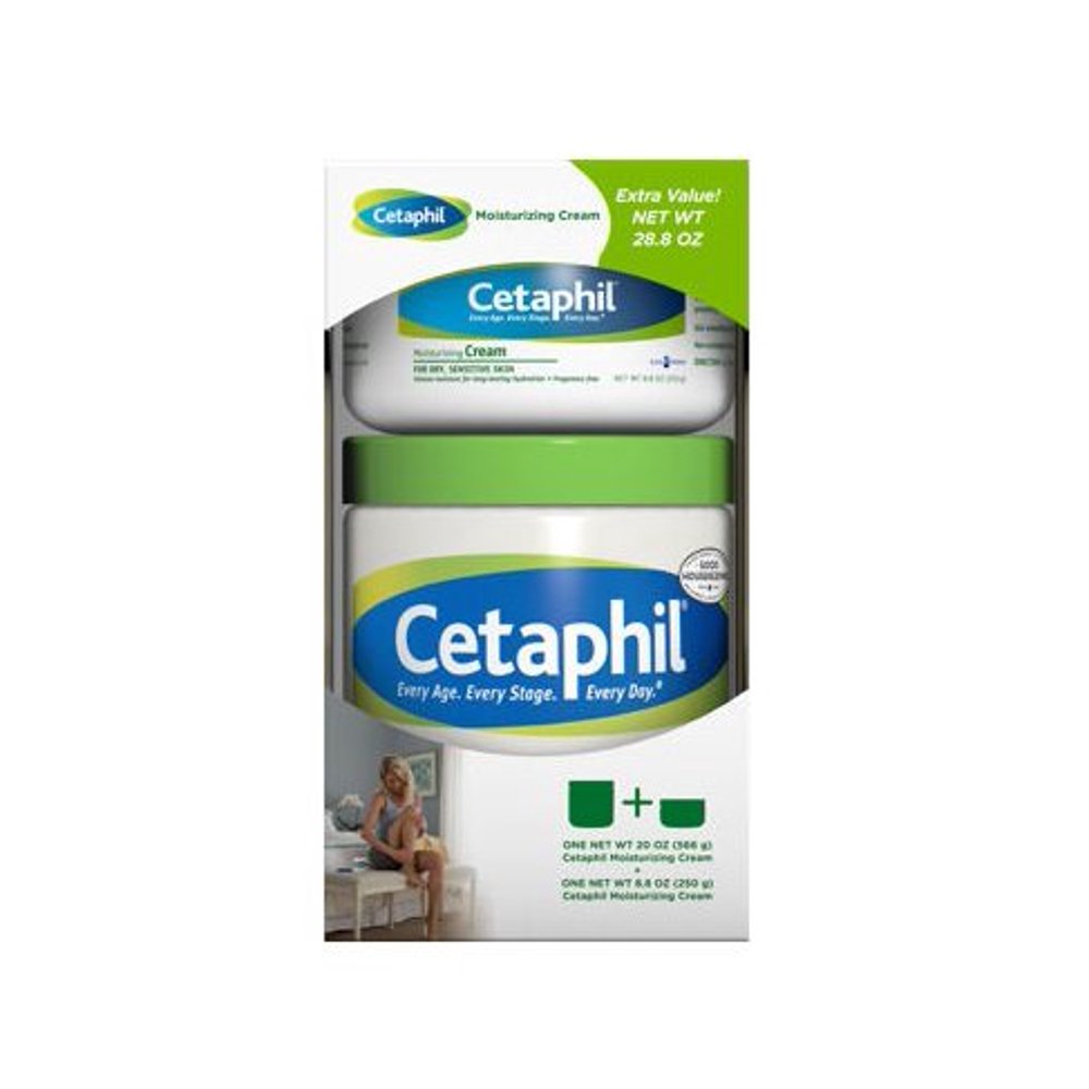 Cetaphil Cream 2 Pack 28.8 Oz Total 20 Oz Jar and 8.8 Oz Jar
