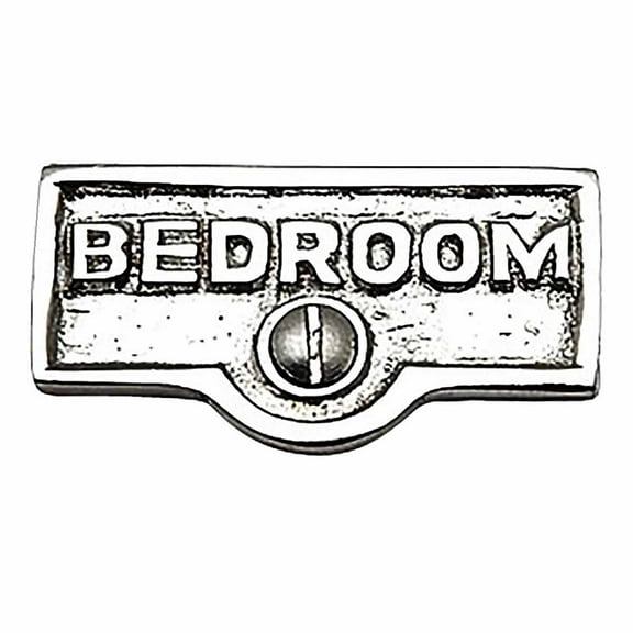 Switch Plate Tags BEDROOM Name Signs Labels Chrome Brass Traditional Engraved Wall Light Switch Cover Labels Renovators Supply