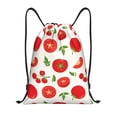 thumbnail image 1 of Fotbe Fresh Red Tomato Bolsa Mochila con Cordón Estampada, Bolsa de Gimnasio Deportiva, Bolsa Cinch, Bolsa con Cordón para Hombres y Mujeres-Small, 1 of 6